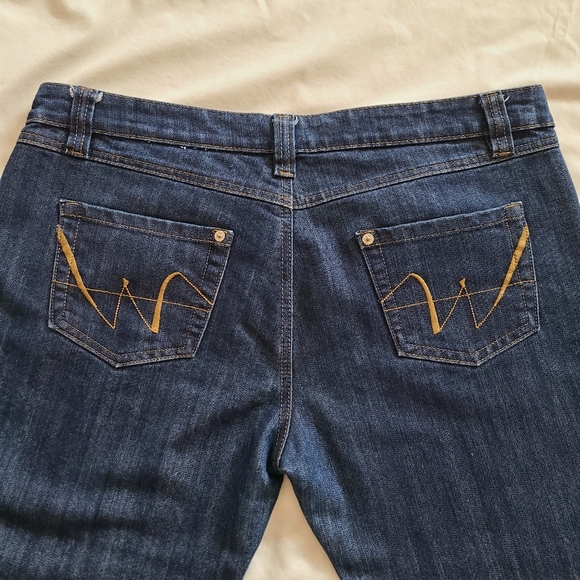 EUC Wet Seal Dark Blue Wash Straight Leg y2k Denim Jeans, Junior's 15 Short - Picture 2 of 12
